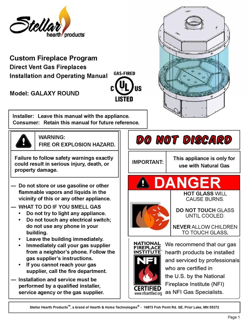 Stellar Hearth Products GALAXY ROUND User manual
