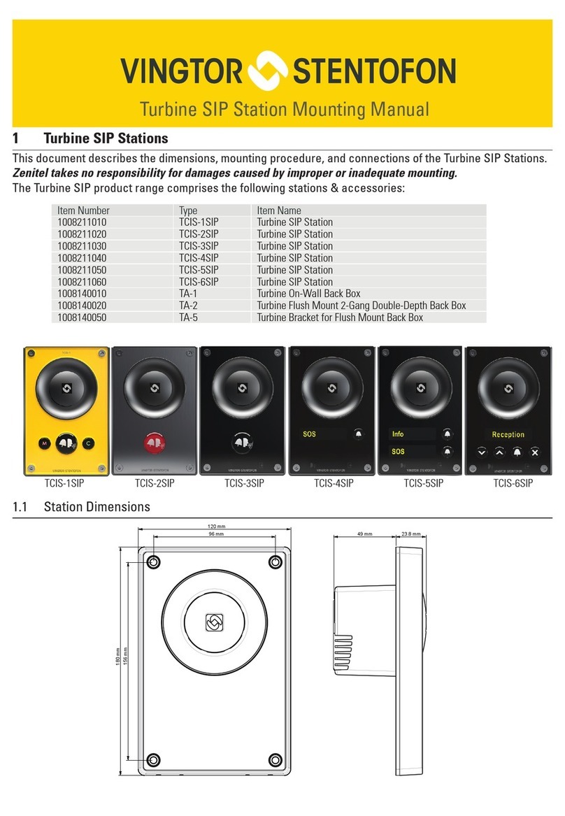 Vingtor Stentofon TCIS-1SIP Guide