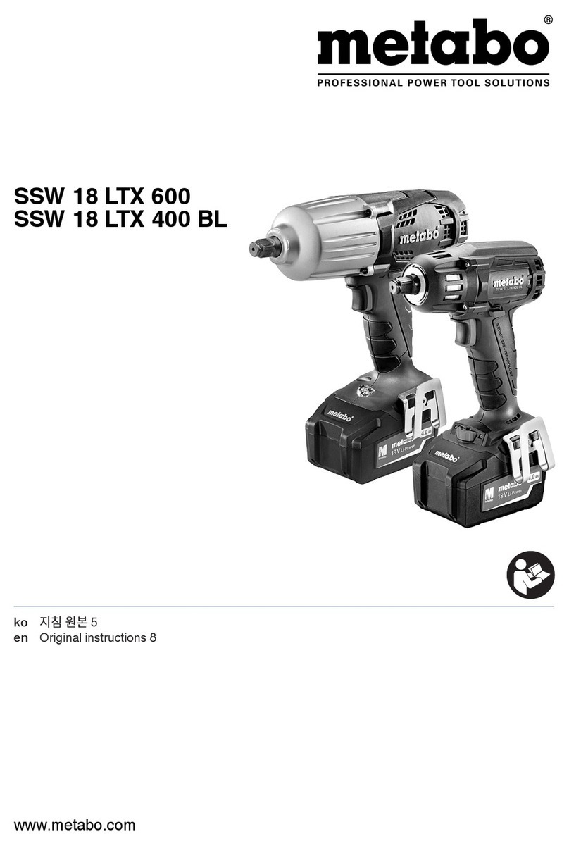 Metabo SSW 18 LTX 600 Original instructions