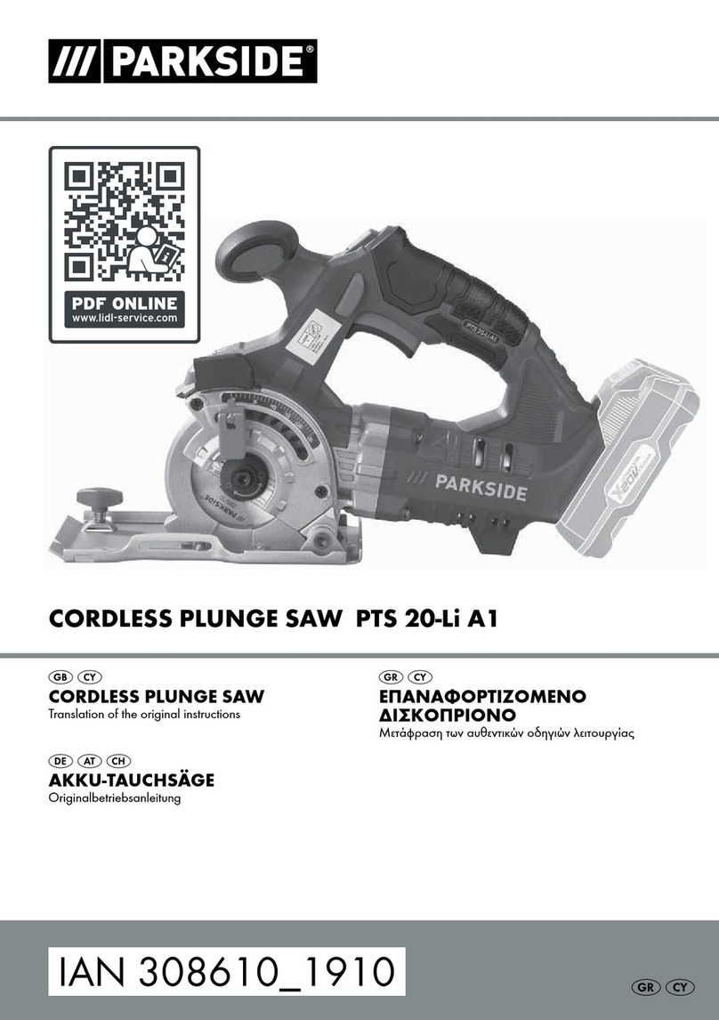 Parkside PTS 20-Li A1 User manual
