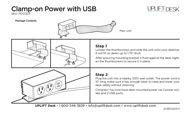 Uplift Desk PDC003 quick start guide
