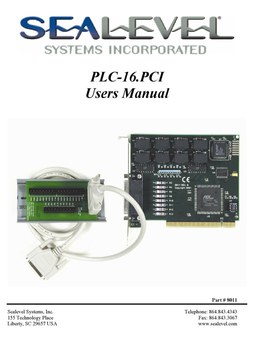 SeaLevel PLC-16.PCI User manual