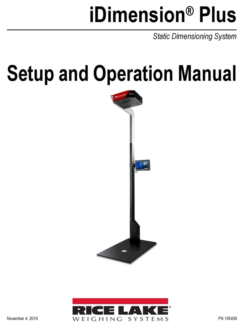Rice Lake iDimension Plus Setup and operation manual