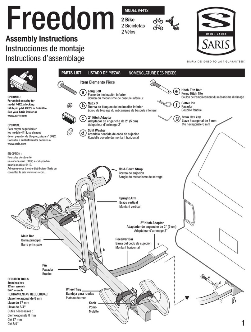 Saris Freedom 4412 User manual Saris Freedom 4412 User manual
