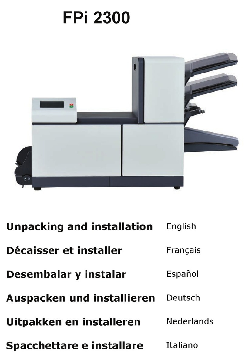 FP Mailing Solutions FPi 2300 Unpacking and installation instructions