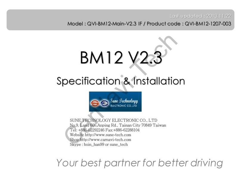 CarNavi-Tech BM12 V2.3 Series Specifications & installation