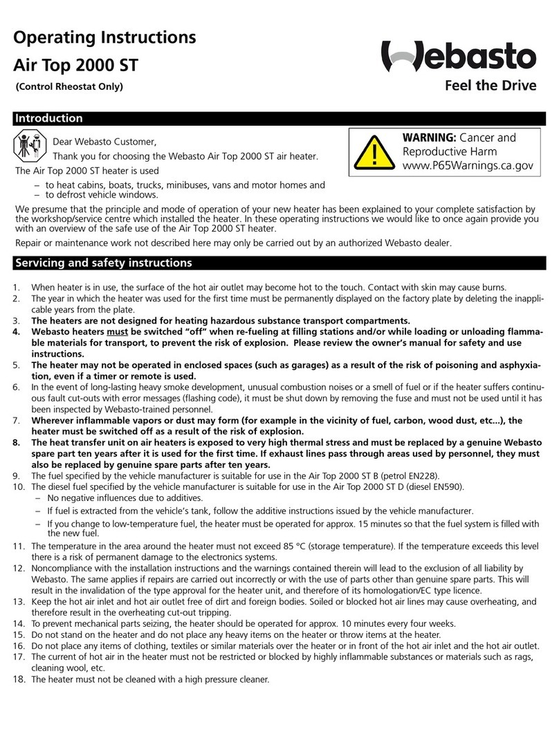 Webasto Air Top 2000 ST B User manual