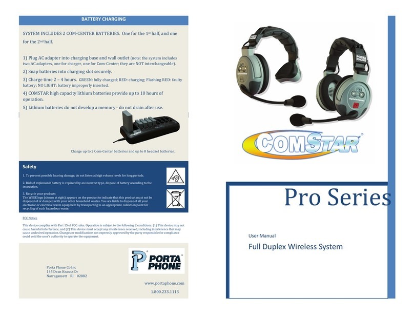 Porta Phone ComStar Pro Series user manual