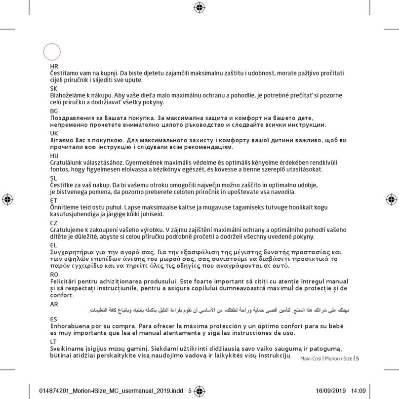 MaxiCosi Morion i-Size User manual