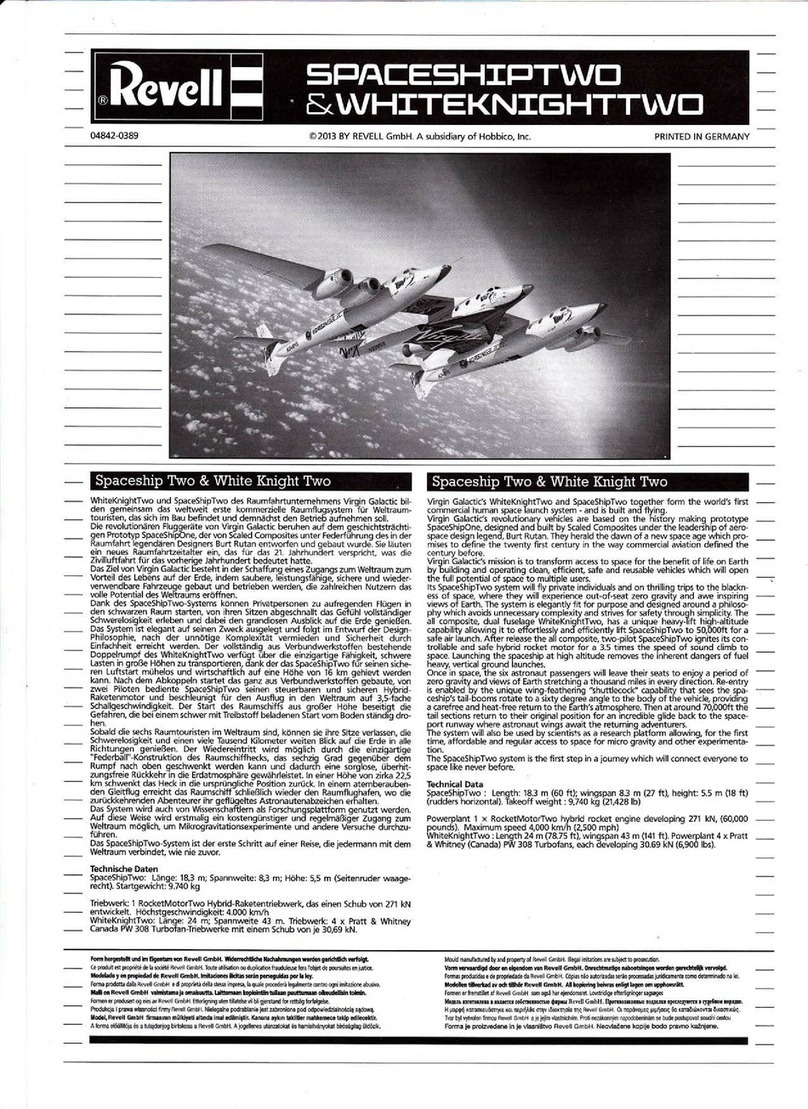 REVELL SpaceShipTwo User manual