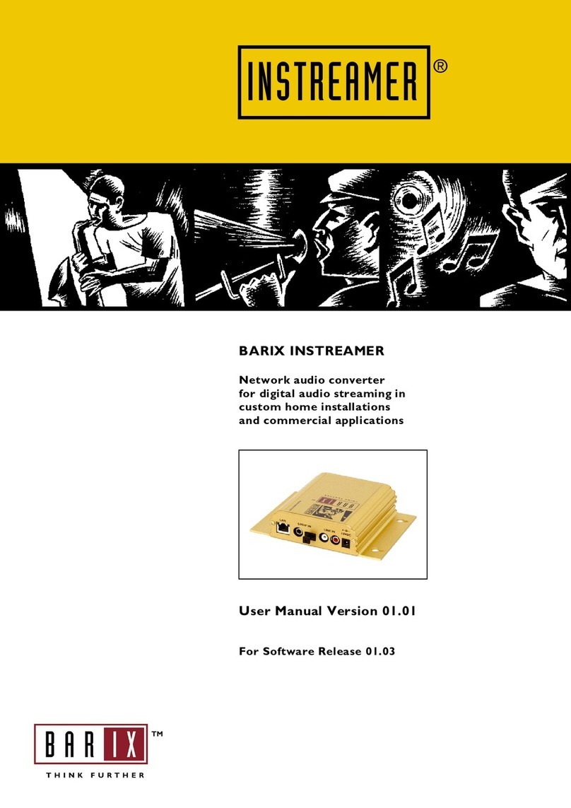 BARIX Instreamer user manual