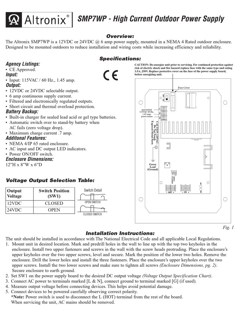 Altronix SMP7WP User manual