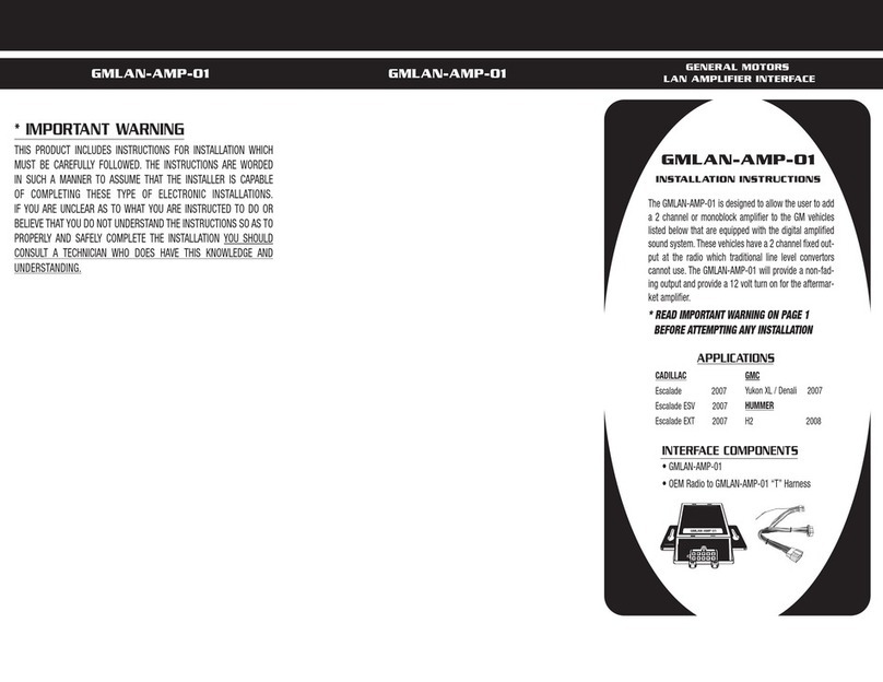 Axxess GMLAN-AMP-01 User manual