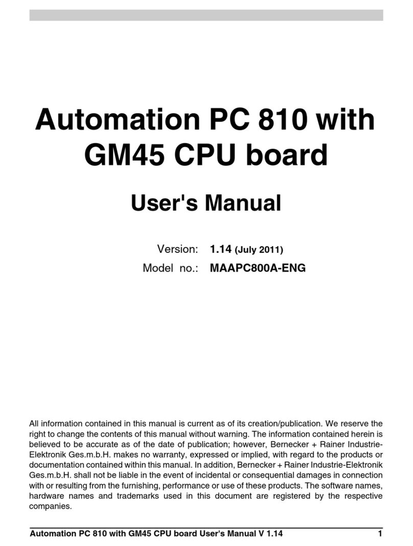 B&R Automation PC 810 user manual