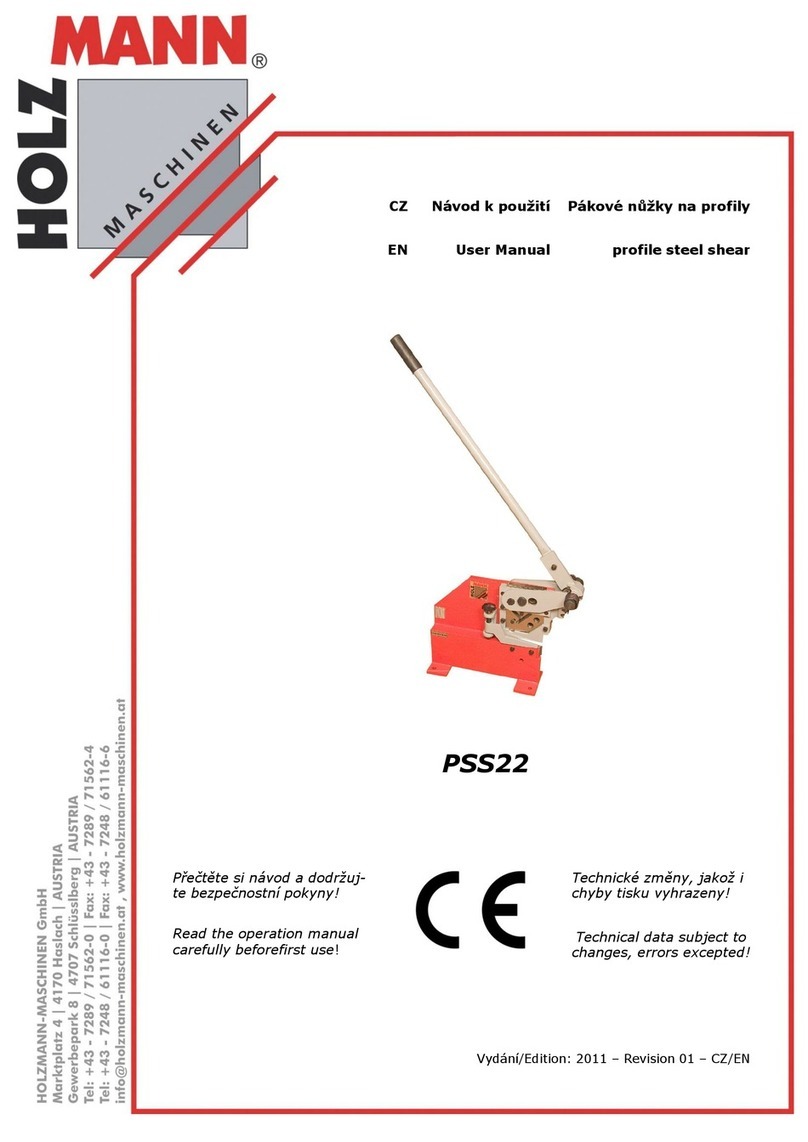 Holzmann PSS22 User manual