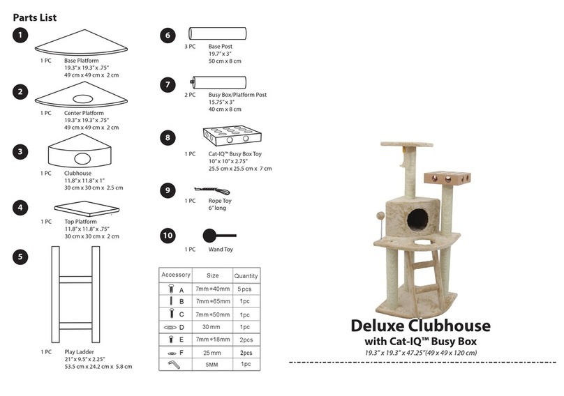 TigerTough Deluxe Clubhouse with Cat-IQ Busy Box User manual