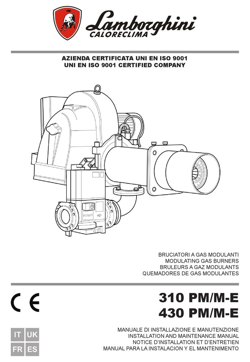 Lamborghini Caloreclima 310 PM/M-E Installation and maintenance manual