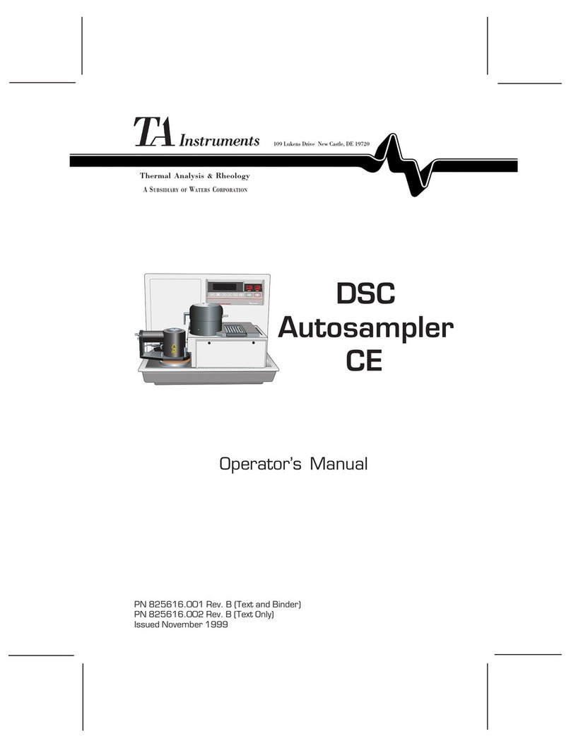 TA Instruments DSC Autosampler CE Operator's manual