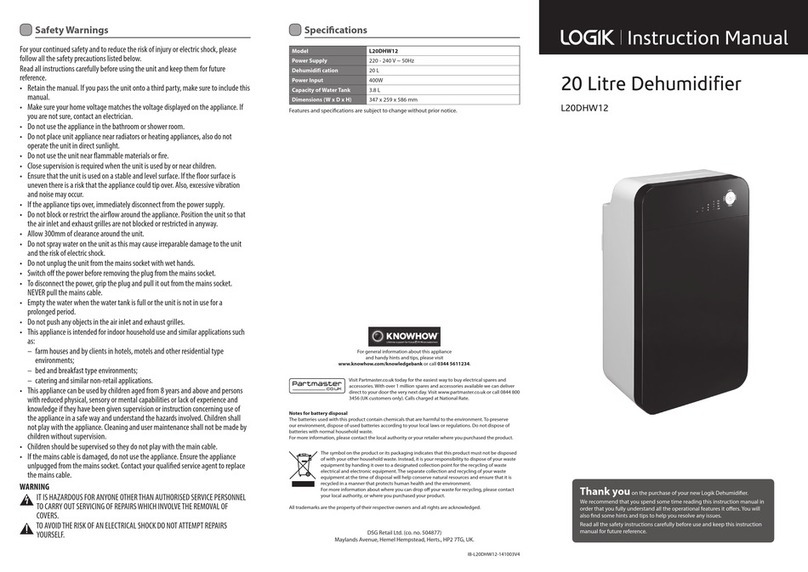 Logik L20DHW12 instruction manual