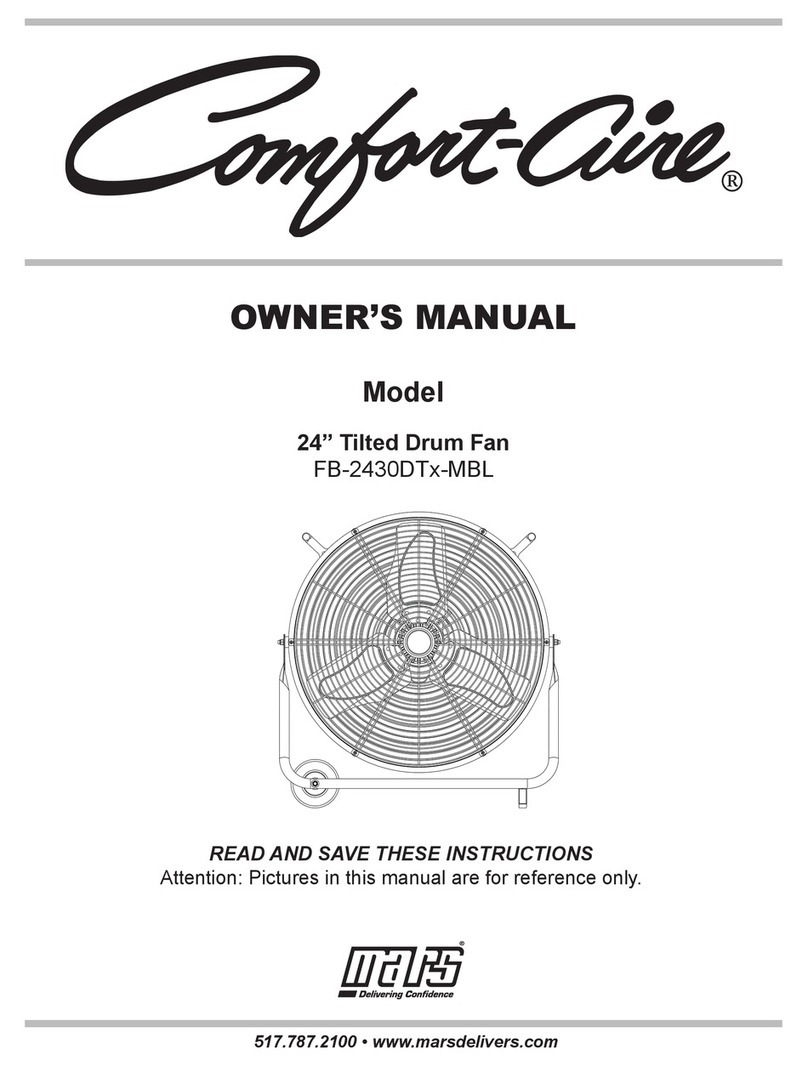 Mars Comfort-Aire FB-2430DT-MBL Series owner's manual