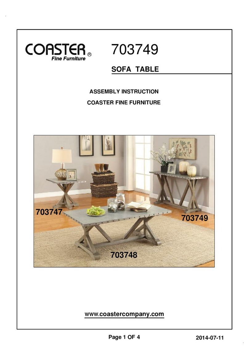 Coaster 703749 Assembly instruction