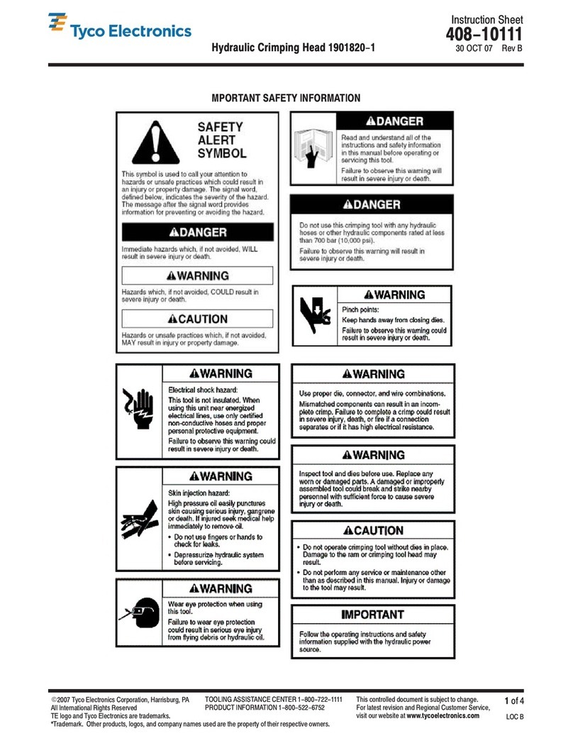 Tyco Electronics 1901820-1 instruction sheet