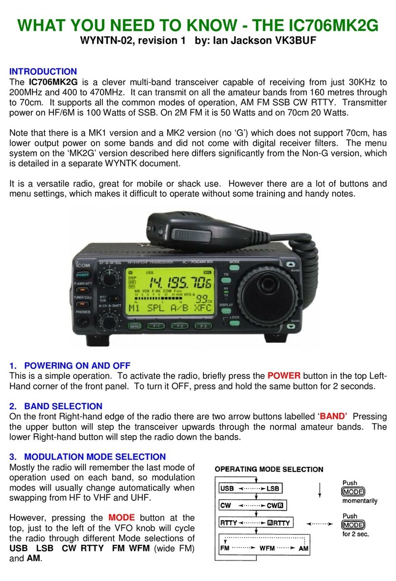 Icom IC706MK2G User manual