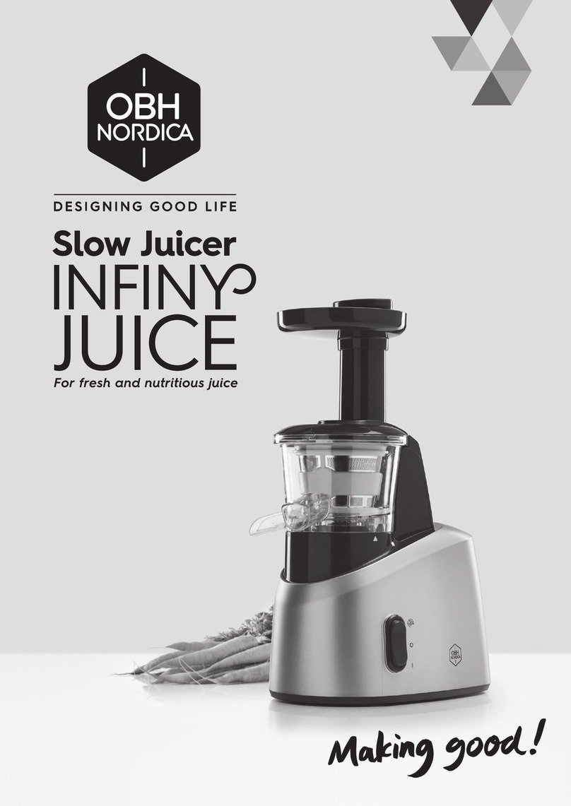 OBH Nordica Infiny Juice instruction manual