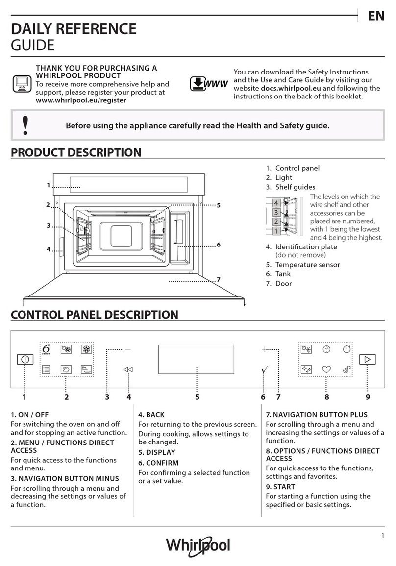 Whirlpool W7 MS450 Installation and operation manual