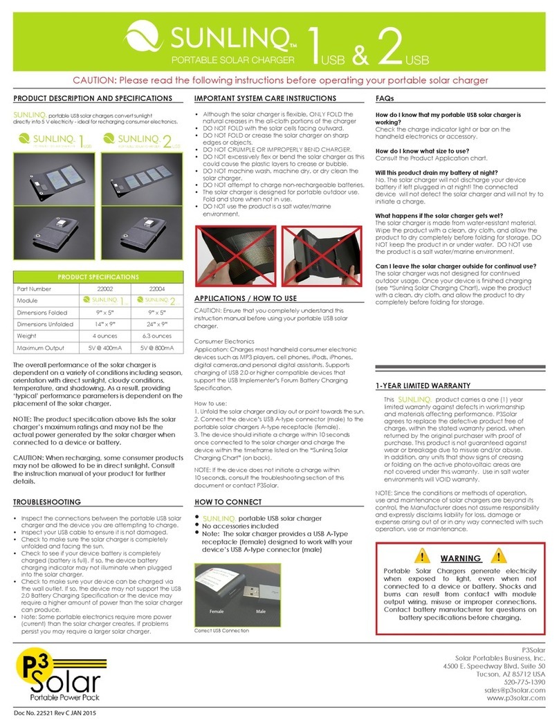 P3Solar SUNLINQ 22002 instructions