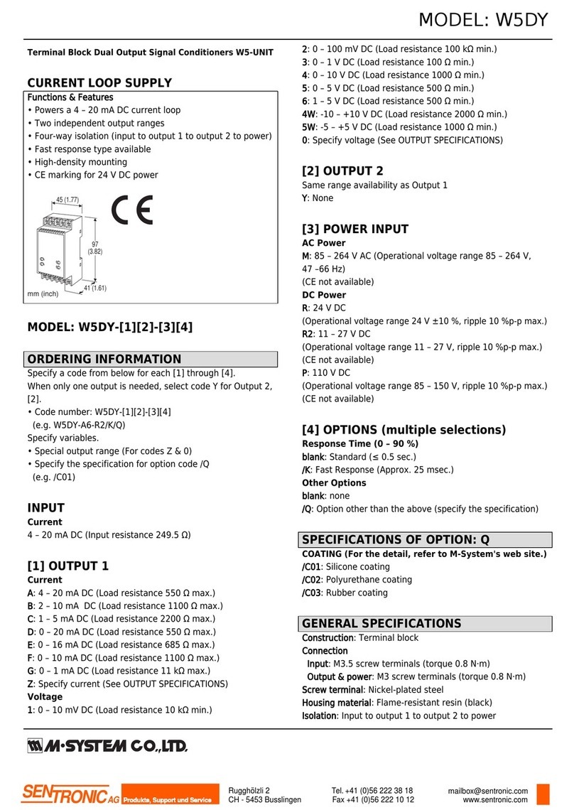 M-system W5DY instruction manual