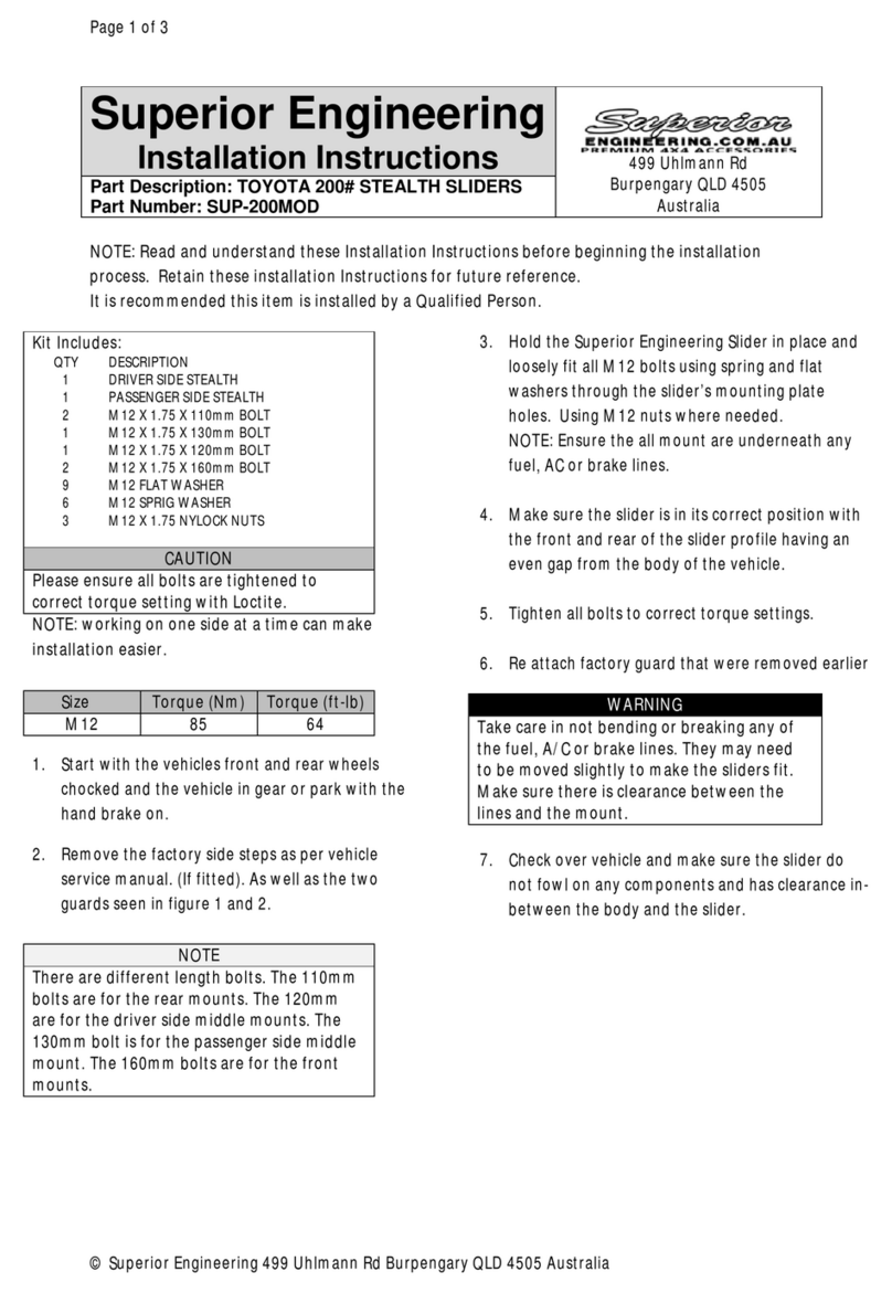 Superior Engineering SUP-200MOD installation instructions
