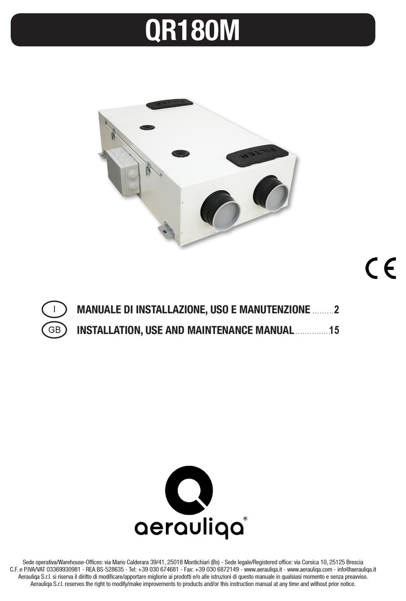 aerauliqa QR180M Installation, use and maintenance manual