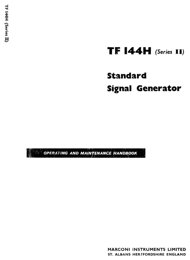 Marconi TF 144H Series Operating and maintenance handbook