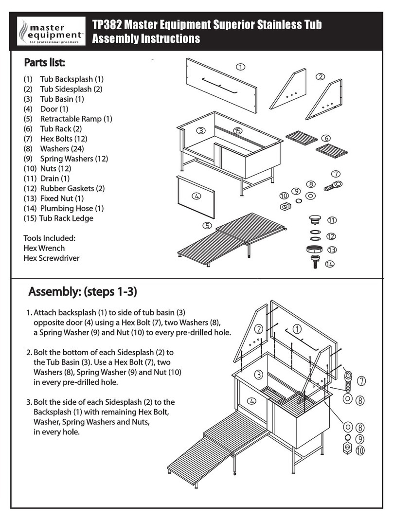 Master equipment Superior TP382 Assembly instructions Master equipment Superior TP382 Assembly instructions