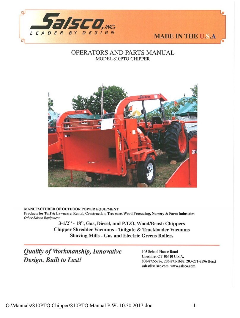 Salsco 810PTO Operator and parts manual Salsco 810PTO Operator and parts manual