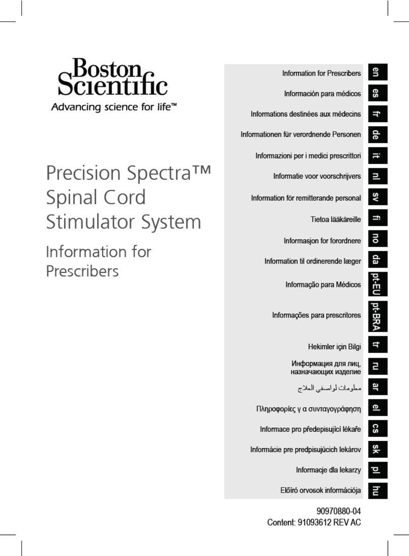 Boston Scientific precision spectra Information for Prescribers