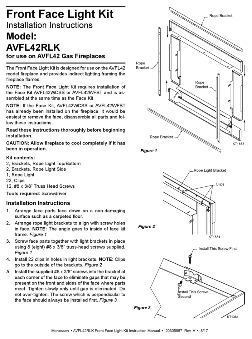 Monessen Hearth AVFL42RLK installation instructions Monessen Hearth AVFL42RLK installation instructions