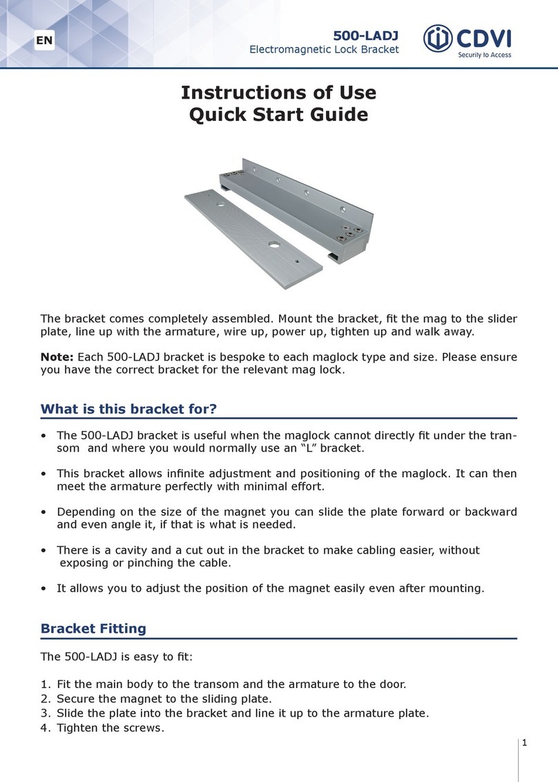 CDVI 500-LADJ User manual