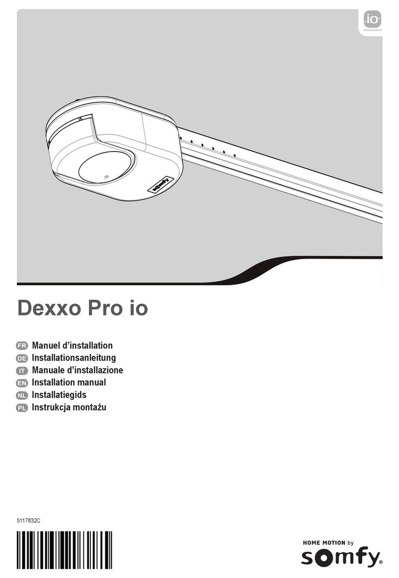 SOMFY Home motion Dexxo Pro io installation manual