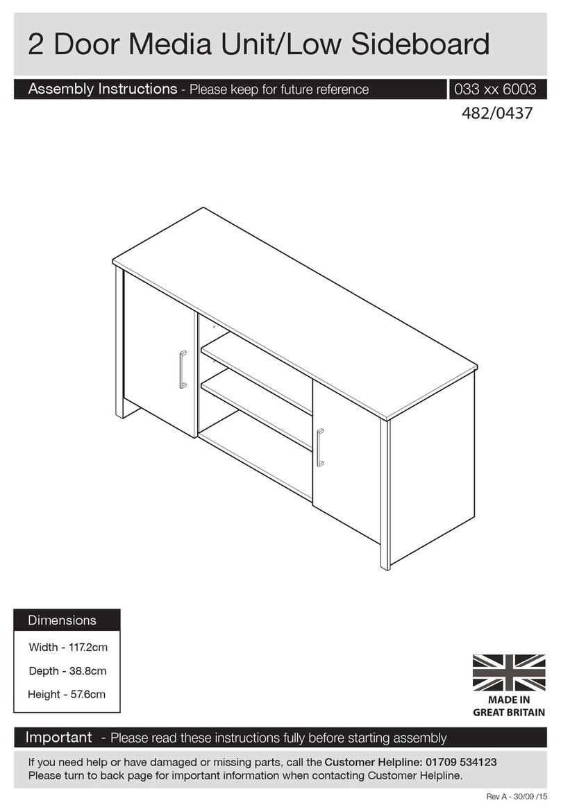 Argos 2 Door Media Unit/Low Sideboard 482/0437 User manual Argos 2 Door Media Unit/Low Sideboard 482/0437 User manual