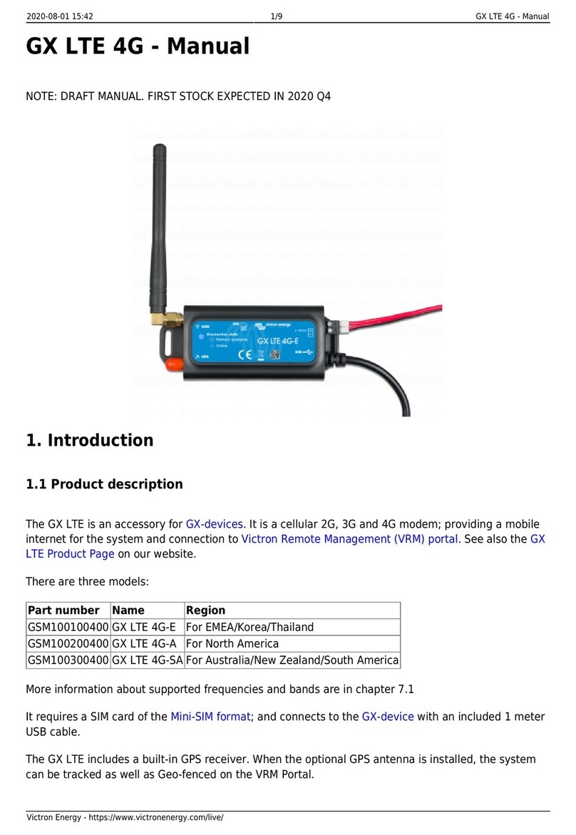 Victron energy GX LTE 4G Series User manual