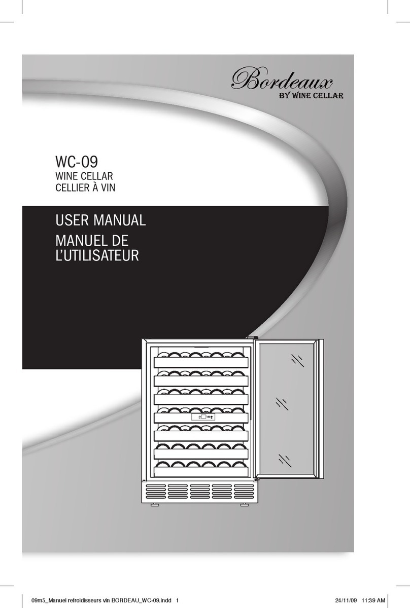 Wine cellr BORDEAUX WC-09 User manual