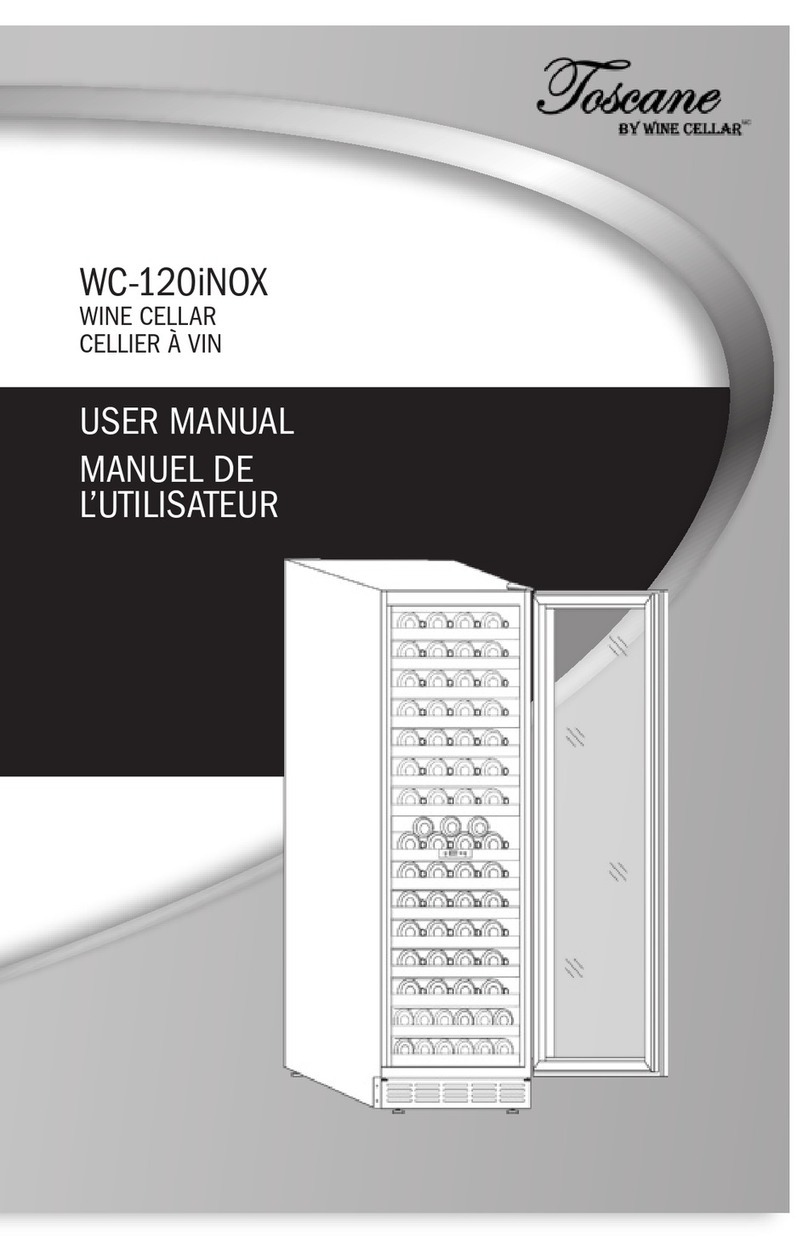 Wine cellr Toscane WC-120inox User manual