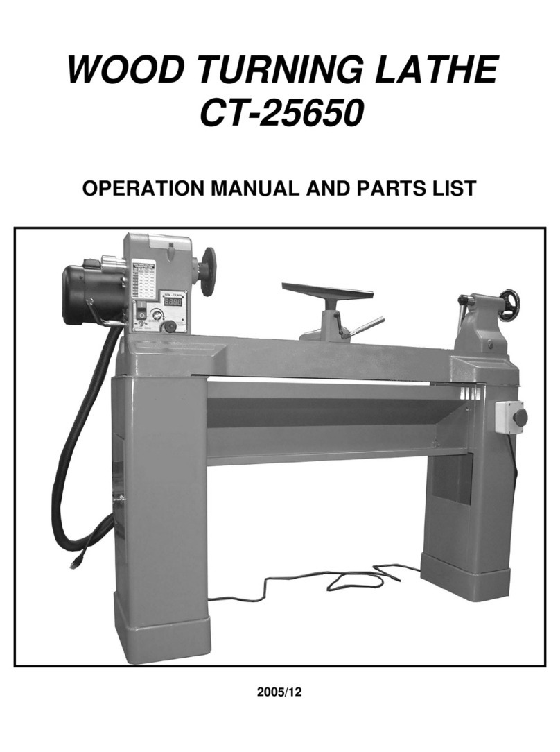 Carbatec CT-25650 Operation manual and parts list