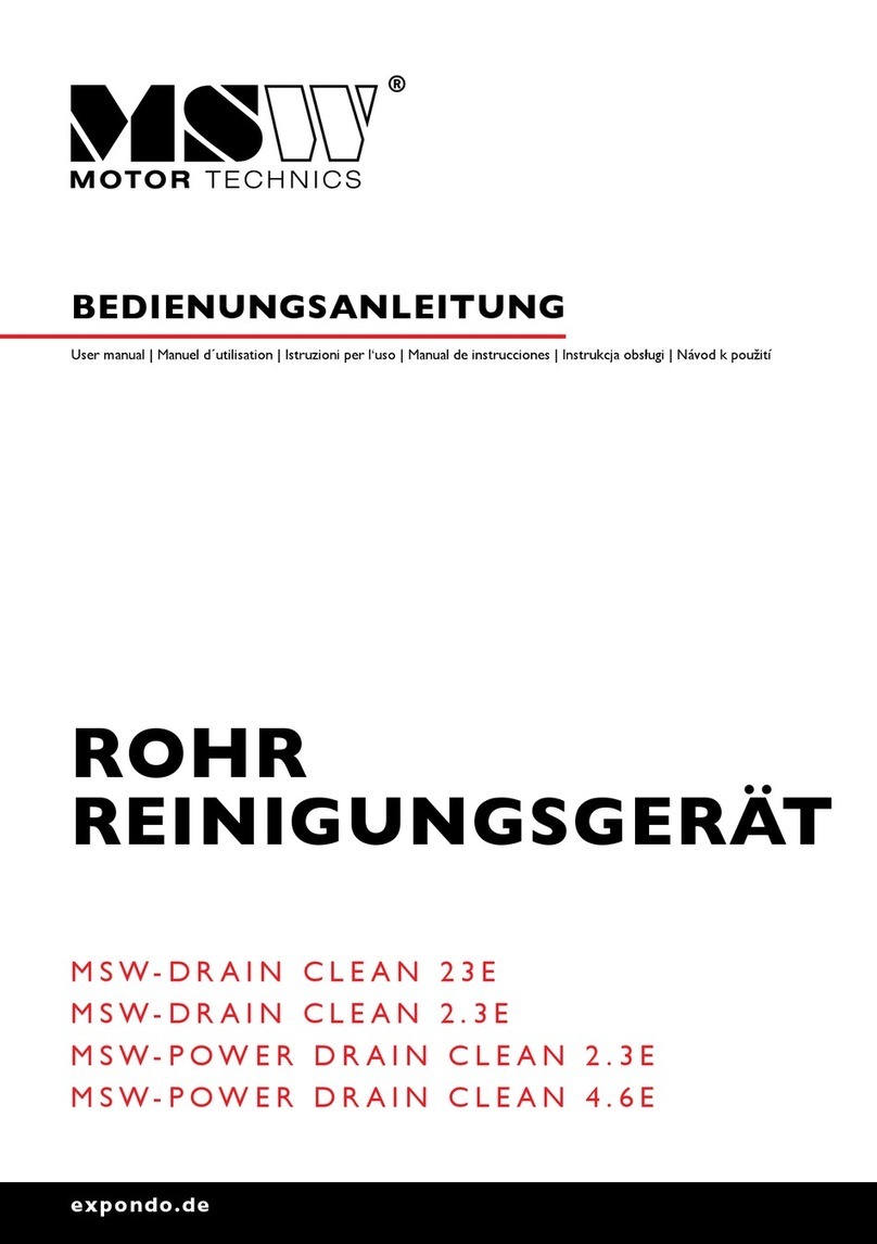 MSW DRAIN CLEAN 23E user manual