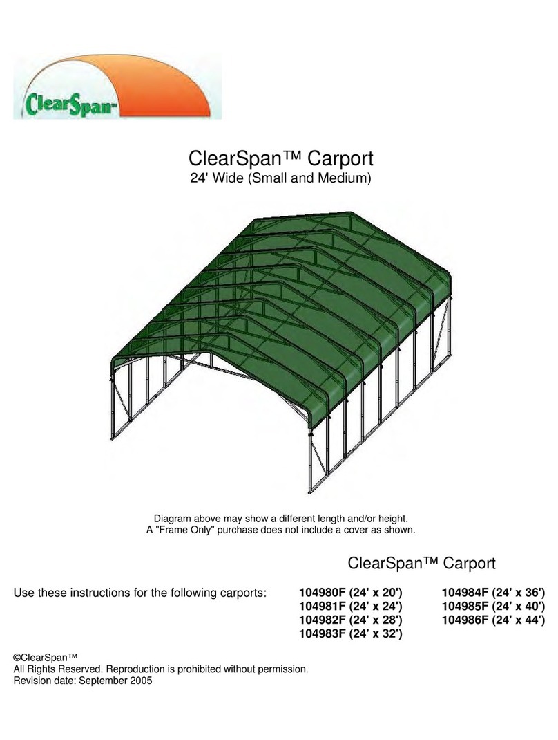 ClearSpan Carport 104980F Assembly instructions