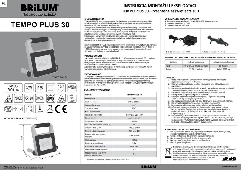 Brilum TEMPO PLUS 30 User manual