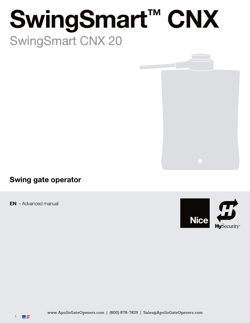 Nice HySecurity SwingSmart CNX Series Setup guide
