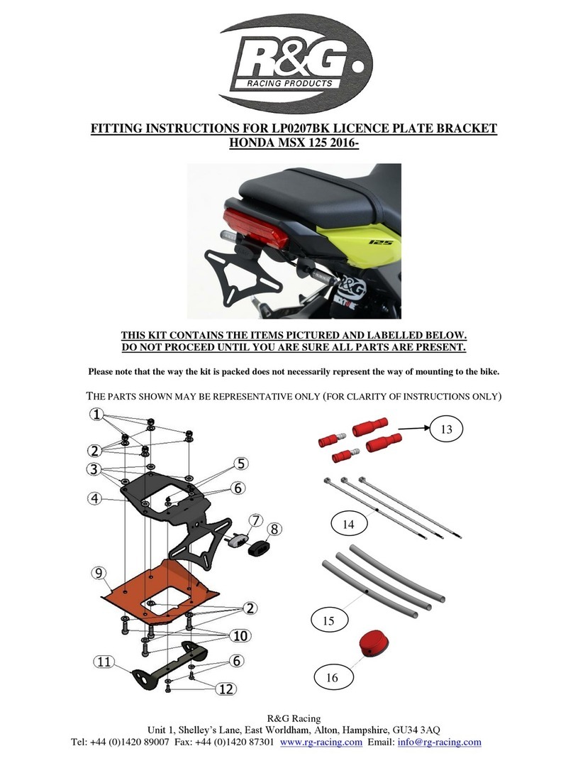 R&G LP0207BK Fitting instructions